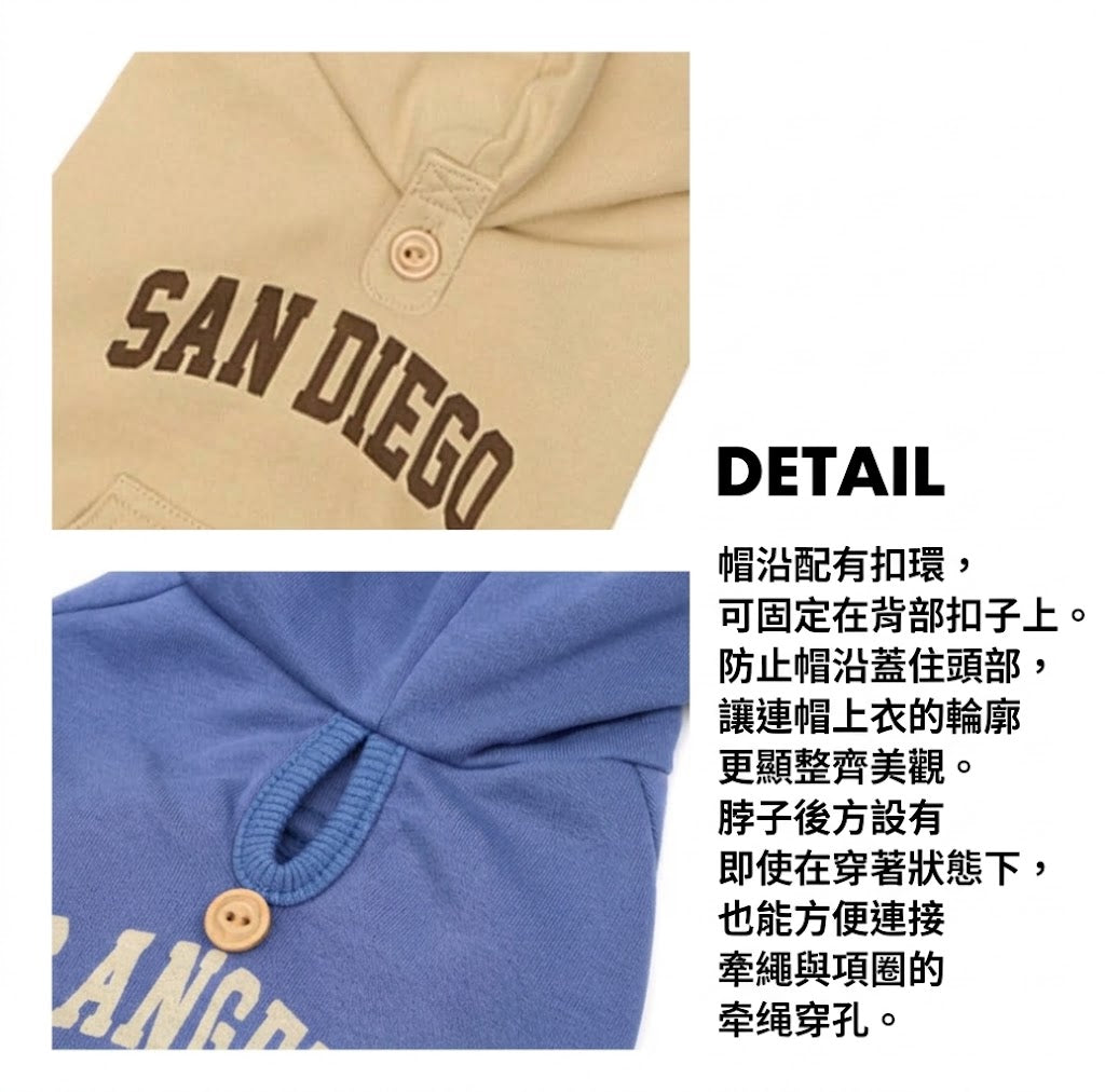 美式學院風城市連帽T