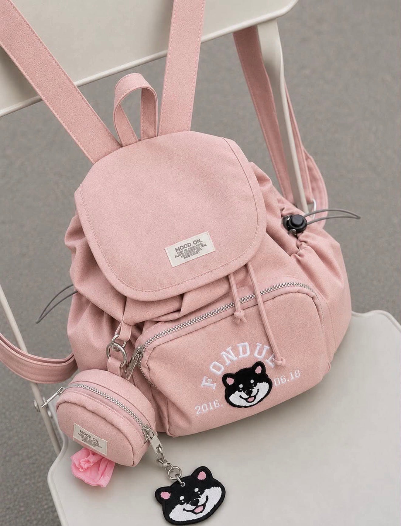 [預購] MoodOn客製化寵物刺繡後背包