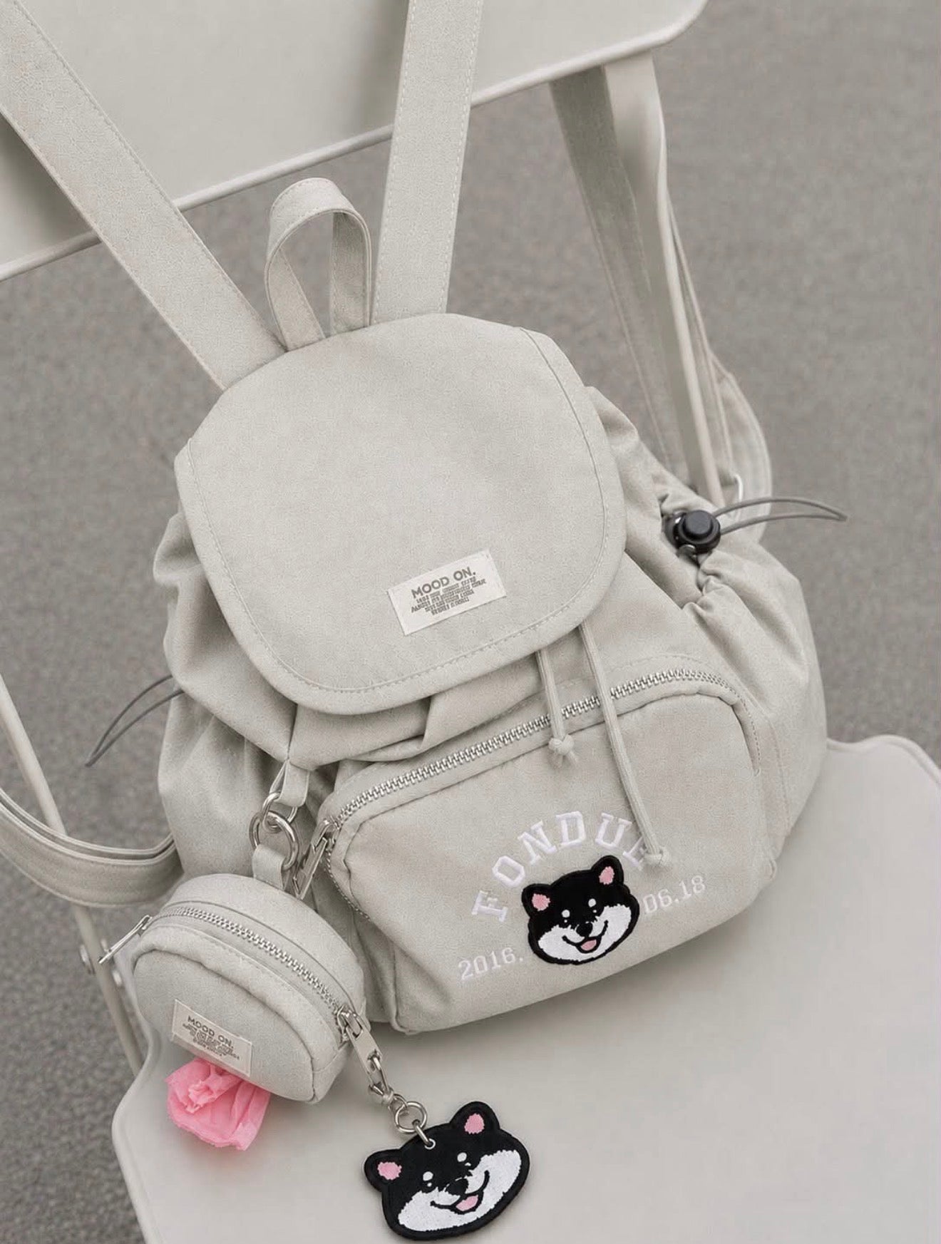 [預購] MoodOn客製化寵物刺繡後背包